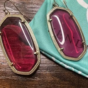 Kendra Scott Danielle berry earrings maroon burgundy